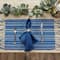 DII® Blue Tonal Stripe With Fringe Placemats, 6ct.